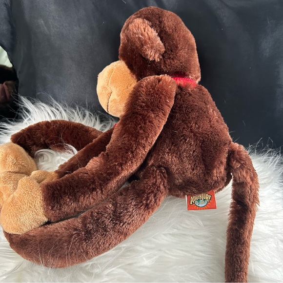 Adventure Planet Large Hanging Hook & Loop Hand Stuffed Plush Monkey Lamon 20” - Picture 3 of 8